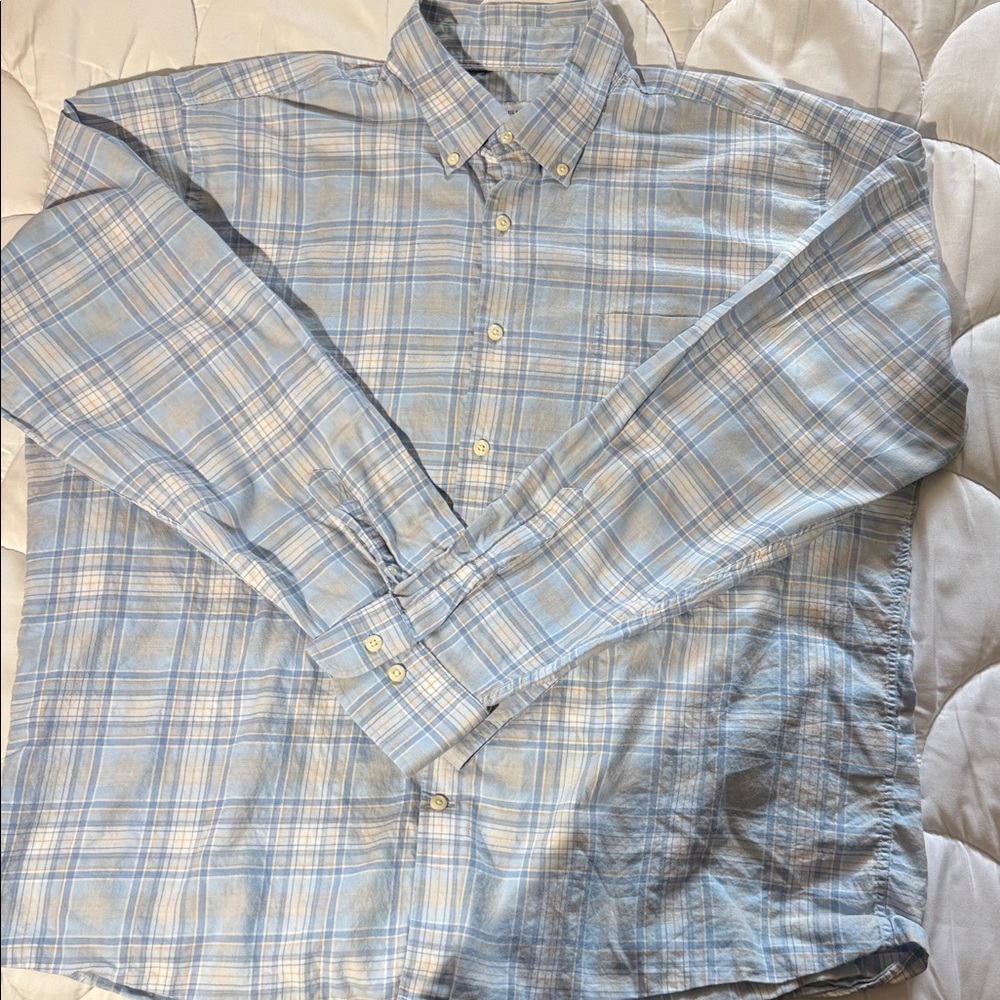 Peter Millar Navy Checkered Button Down Shirt Set - image 5